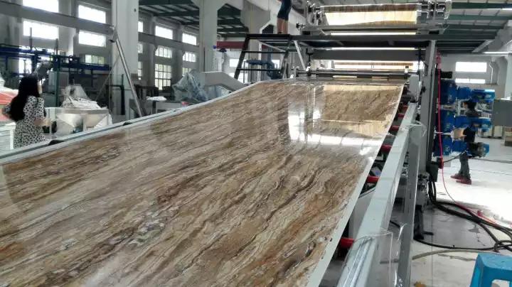 PVC imitation marble slab production line plan